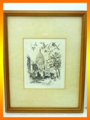 代喜香一郎 銅版画 エッチング 風景画 「サンタマリア寺院」 - メルカリ
