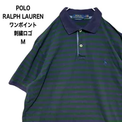 POLO RALPH LAUREN  ポロラルフローレン   ポロシャツ ボーダー ワンポイント刺繍ロゴ M