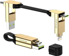 Rolling Square [공식]inCharge X 충전 케이블 멀티 USB 케이블 6-in-1 100W 초고속 충전 키홀더형 스마트폰 태블릿 노트북 PC USB-C Lightning MicroUSB 데이터 전송 b5943ad7