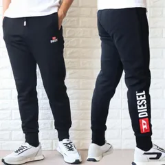 【並行輸入品】ディーゼル ジョガーパンツ メンズ ブラック 黒 DIESEL スウェットパンツ ロゴ A09748 RIAJH 900