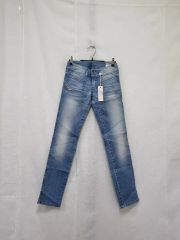 未使用タグ付 ZARA ダメージ加工 デニムパンツ ライトブルー34 - メルカリ