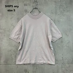 SHIPS any シップスエニィ S グレー デザイン リブ ハイゲージ ポンチ クルーネック  モックネック Tシャツ 半袖 ニットソー カットソー トップス リブ 麻 アクリル ナイロン 涼しい ★ ■◇のサムネイル