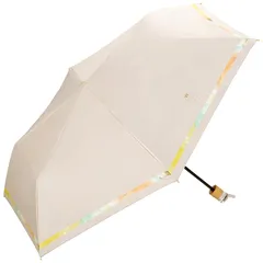 【新品】 【2025】Wpc. 日傘 遮光ニュアンスライン ミニ ベージュ ≪遮光率100%/UVカット率100%/・UPF50＋/遮熱/晴雨兼用≫ 折りたたみ傘 通勤 通学 旅行 オシャレ 可愛い 女性 レディース 801-17733-102 0