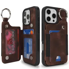 SailorTech ケース iPhone 16 Pro 背面ケース翻盖型 指リング機能付きカード ホルダー付き女性用, アイフォン16 Pro 手帳ケース 横置き機能 スロット付き おしゃれなケース iPhone 16pro ケース 背面収納 6.1in-ダ