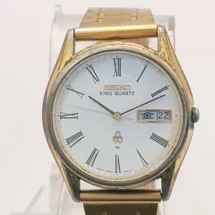 【稼働 良品】0522-3 SEIKO KING QUARTZ セイコー キングクォーツ 5856-8040 メンズ腕時計 デイデイト ゴールド色 デイデイト
