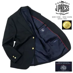 【S3814】【美品】【金釦】J.PRESS PEPPIN MERINO ジェイプレス ぺピンメリノ テーラードジャケット ウールジャケット サイズA4/165のサムネイル