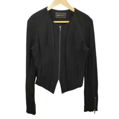 ビーシービージーマックスアズリア BCBG MAXAZRIA 切替デザインノーカラーライダースジャケット レディース import：S のサムネイル