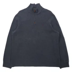 Polo by Ralph Lauren ハーフジップ スウェット XL グレー コットン スモールポニー刺繍 ビッグサイズ