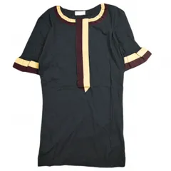 新品 DRIES VAN NOTEN ドリスヴァンノッテン 24SS HAPPY TAPE 8606 W.K.POLO グログランテープ Tシャツ 241-011144-8606-509 S NAVY 定価55,000円 半袖 ヘンリーネック カットソーのサムネイル