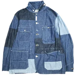 Engineered Garments エンジニアードガーメンツ アメリカ製 Logger Jacket - Washed 8oz Denim パッチワークデニム ロガージャケット S MED INDIGO カバーオール デニムジャケット アウターのサムネイル