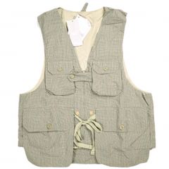 エンジニアドガーメンツ 麻 チェック柄 Fowl Vest アメリカ製 S - メルカリ