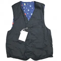 新品 Engineered Garments エンジニアードガーメンツ アメリカ製 Reversible vest - High Count Twill リバーシブルベスト ハイカウントツイル M Dk.Navy ジレ 花柄 フローラル トップス g25212のサムネイル