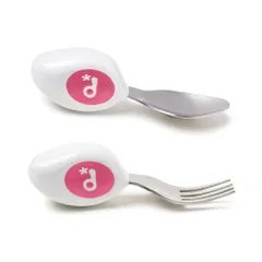 新品 【 doddl (ドードル)公式 】 1歳から自分で食べる！スプーン・フォーク2点セット [ 離乳食 赤ちゃん ベビー 幼児 子供用] 出産祝い プレゼント カトラリーセット (マゼンタピンク)のサムネイル