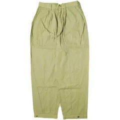 6 ROKU BEAUTY&YOUTH UNITED ARROWS ロク ビューティーアンドユース ユナイテッドアローズ 日本製 RAYON COTTON TUCK PANTS レーヨンコットンタックパンツ 8614-202-0362 36 カーキ ボトムスのサムネイル