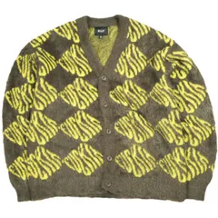 HUF ハフ 21AW FUCK IT CARDIGAN シャギーニットカーディガン KN00315 M Brown トップス g25550のサムネイル