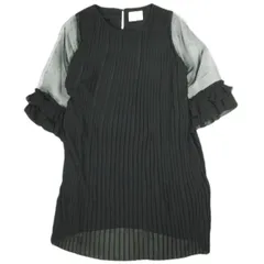 CAROLINA GLASER カロリナグレイサー シフォンプリーツワンピース 62-26-0060-286 ONE SIZE ブラック ドレス BEAMS 高畑充希着用 トップス g25628のサムネイル