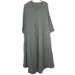 Pilgrim Surf+Supply ピルグリム サーフ+サプライ 20AW Gauze Long Dress Vネックガーゼロングワンピース 37-26-0168-879 0 CHARCOAL GRAY BEAMS ドレス トップス g25482のサムネイル