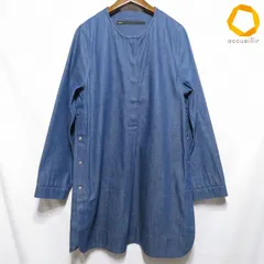 #anc ミュラーオブヨシオクボ muller of yoshiokubo ワンピース 38 青 デニム チュニック スナップボタン ノーカラー レディース [844807]のサムネイル