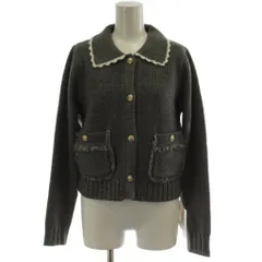 ファーファー furfur 25AW ツイーディニットジャケット カーディガン F グレー 長袖 襟付き RWNT254043 /GGのサムネイル