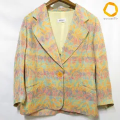 #snc ミッソーニ MISSONI ジャケット オレンジ 水色 青 マルチカラー 麻 薄手 イタリア製 レディース [943103]のサムネイル
