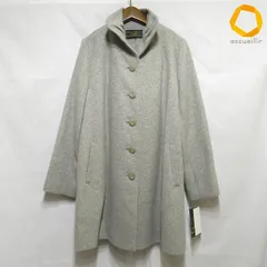#wnc レリアン Leilian コート 13 薄グレー カシミヤ スタンドカラー 大きいサイズ ロング レディース [1010050]のサムネイル