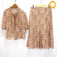レリアン 大きいサイズ 15 フラワー刺繍 レース編み セットアップ 花柄 