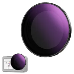 新品 NEEWER 可変NDフィルター コンパチブル Osmo Action 5 Pro/4/3 ND64-256 6-8ストップ スナップオン マルチコートHD光学ガラス 減光 アクションカメラレンズフィルターアクセサリーのサムネイル