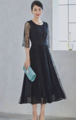 新品 pinceau 定価¥2万4000円 ロングワンピース シルク キュプラ 