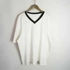 美品 CAMIEL FORTGENS カミエル フォートへンス TAILORED TEE S/S V-NECK 半袖 Tシャツ カットソー Vネック サイズXXL ホワイト 2626Q♪のサムネイル