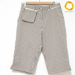 ピッコーネ PICONE パンツ サブリナ ゴルフ ギンガムチェック ロゴボタン パッチワーク レディース [x981654]のサムネイル