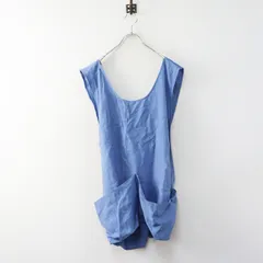 極美品 トゥジュー TOUJOURS HAND WASH FINISHED LINEN CLOTH Back Cross Work Vest 2＼ブルーワークベスト リネン【2400014972825】のサムネイル