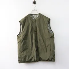 極美品 トゥジュー TOUJOURS Reversible Padded Utility Vest 2＼カーキ リバーシブル ユーティリティベスト 中綿【2400014972818】のサムネイル