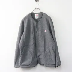 定番 人気アイテム ダントン DANTON FLEECE COLLARLESS JACKET フリース カラーレスジャケット 38 グレー┃【2400014970722】