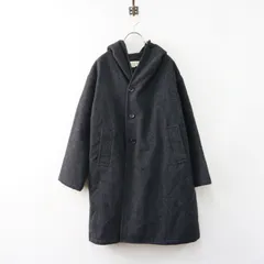 トラバイユマニュアル TRAVAIL MANUEL ウール フーデッド コート ｜チャコールグレー アウター 前開き【2400014975970】のサムネイル