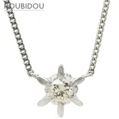 ネックレス ダイヤモンド 0.30ct ペンダント プラチナシルバー 1P 1石 1粒 ダイヤモンド プラチナ 【中古】