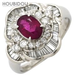 GIA鑑別 ビルマ産ルビー1.45ct ダイヤ0.70ct Pt900リング - メルカリ