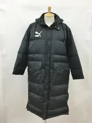 プーマ PUMA ダウンベンチコート S-M ブラック フード取り外し可 2511WS008