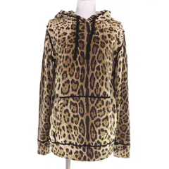 美品☆DOLCE&GABBANA ドルチェ＆ガッバーナ FRB08K/F86B5 カシミヤ100％ レオパード柄 長袖 ニット パーカー ブラウン系 40 イタリア製 正規品 レディースのサムネイル