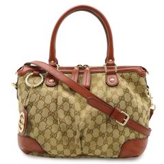 ☆【GUCCI】ハンドバッグ シマレザー GGチャーム ゴールド金具 