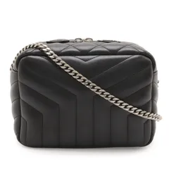 SAINT LAURENT PARIS サン ローラン パリ イブサンローラン YSL モノグラム ルル チェーンショルダーバッグ Yキルティング レザー ブラック 574102