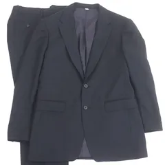 【ドンドン見直し】美品□BURBERRY LONDON バーバリーロンドン バージンウール100％ シングルスーツ セットアップ ネイビー 48 ガーメント付き イタリア製 正規品 メンズのサムネイル