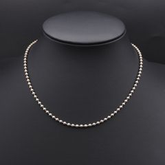 未使用 K18 天然サクラ色 3mm ベビーパール ネックレス 100% 無核 