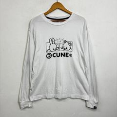 CUNE キューン 骨うさぎ ロンT サイズ2 日本製 裾ドローコード カーキ 