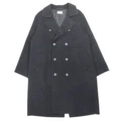 新品同様 ATON エイトン CASHMERE RIVER COAT カシミヤ リーバー ダブル チェスターコート ジャケット アウター 4 黒 ブラック メンズ 古着 中古 USEDのサムネイル
