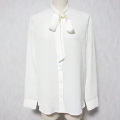 美品 MACKINTOSH PHILOSOPHY マッキントッシュフィロソフィー ハイカウントダブルツイストボウブラウス H5M03-107-03 38 ホワイト レディース 古着 中古 USEDのサムネイル