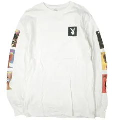 GOOD WORTH & CO. x PLAYBOY グッドワース プレイボーイ 別注 PRINT L/S TEE 袖プリントロングスリーブTシャツ S WHITE 長袖 トップス g13992のサムネイル