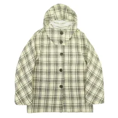 美品 MARNI マルニ 20aw チェック フーデッドコート 2WAY ノーカラー アウター 36 アイボリー ブラック レディース 古着 中古 USEDのサムネイル
