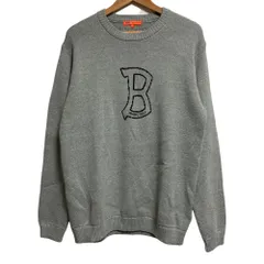 美品 BEAMS golf ビームスゴルフ フロントロゴ コットンニット サイズXL グレー メンズ 古着 中古 USEDのサムネイル