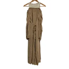 美品 CLANE クラネ 2WAY LAYERED GATHER ONE PIECE ワンピース 11112-5282 サイズ1 ベージュ レディース 古着 中古 USEDのサムネイル