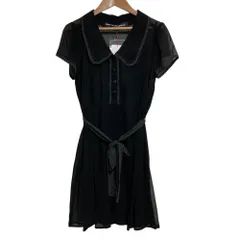 未使用 MARY QUANT マリークワント シアー ボウタイ ワンピース サイズM ブラック レディース 古着 中古 USEDのサムネイル